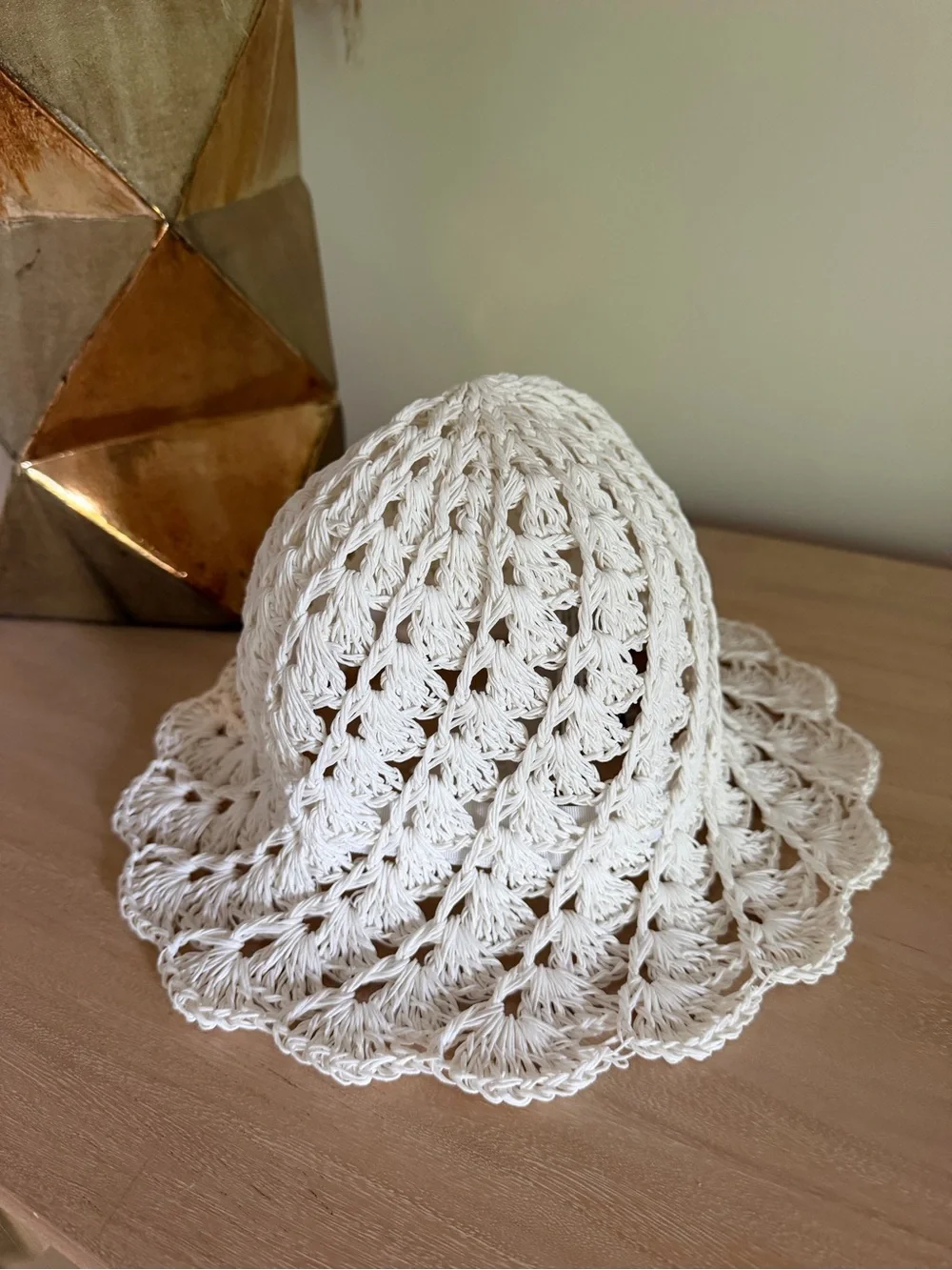 MANGO Natural fiber bucket hat / handmade / woven / NWT / ecru / one size
